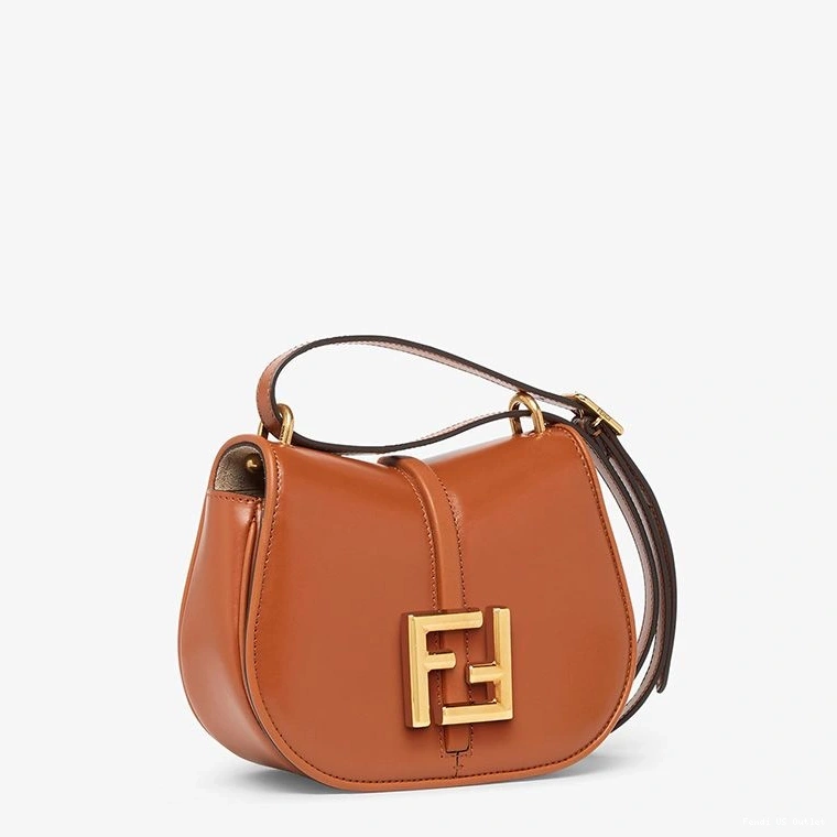 Cheap HOT Brown Bag C'mon In Leather Mini Fendi Calf 0727